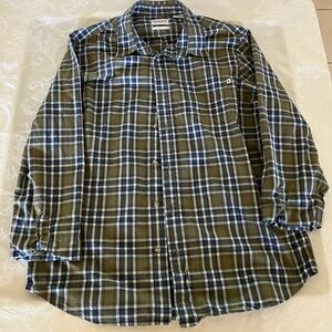 Timberland Men's Plaid Shirt - Olive and Navy